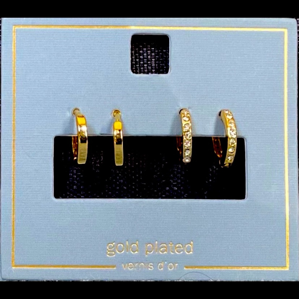 Gold-plated Huggie Hoop Earrings